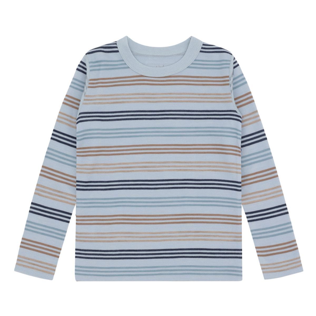 Hust And Claire - Trøye Ull/ Bambus Abba 3 Stripe Baby Blue