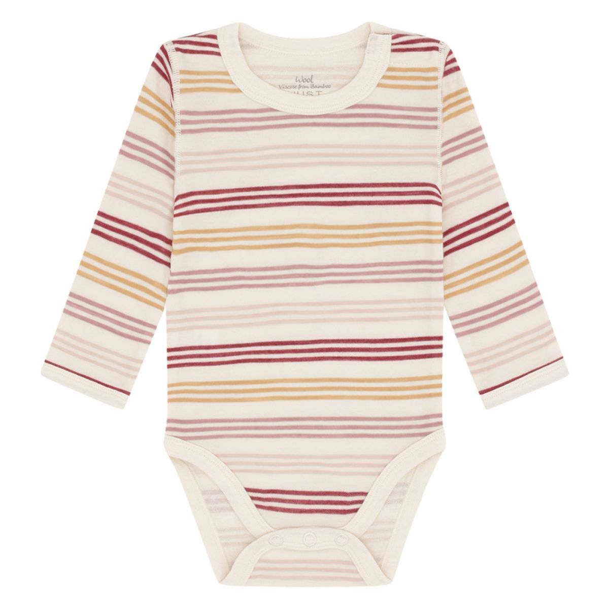 Hust And Claire - Body Ull/ Bambus Baloo 3 Stripe Off White