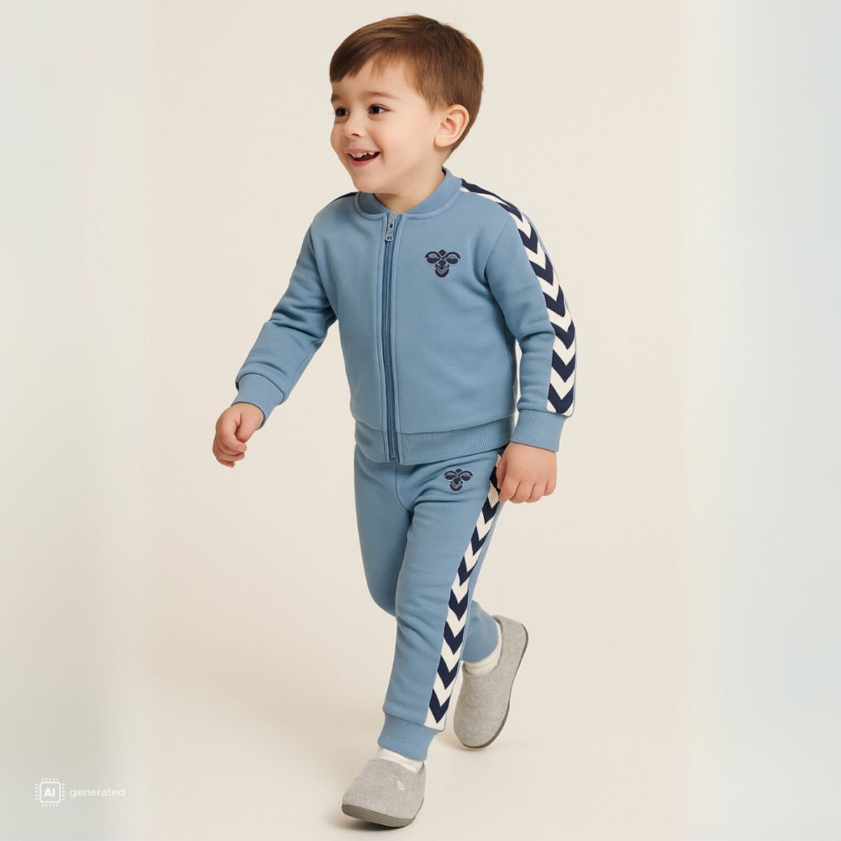 Hummel - Joggesett 2-delt Mini Reg Chevron Set Faded Denim