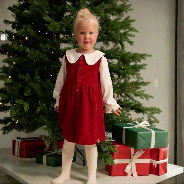 Hovedbilde Gullkorn - Julekjole Rodo Cord Dyp Rød