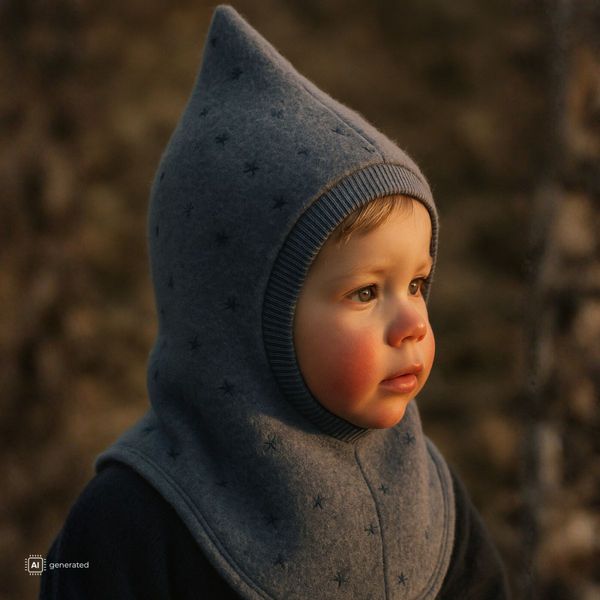 Hovedbilde Huttelihut - Balaclava Ull Broderte Stjerner ...