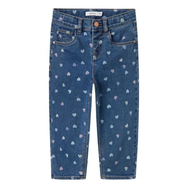 Hovedbilde Name It - Bukse Bella Mom Jeans Denim Blue Hearts
