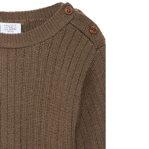 Hovedbilde Hust and Claire - Genser Ull Ribbestrikket Pil ...